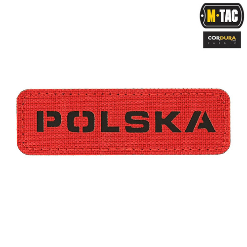 M-Tac - nášivka Polsko 25x80 - laserem řezaná - červená / černá - 51004133