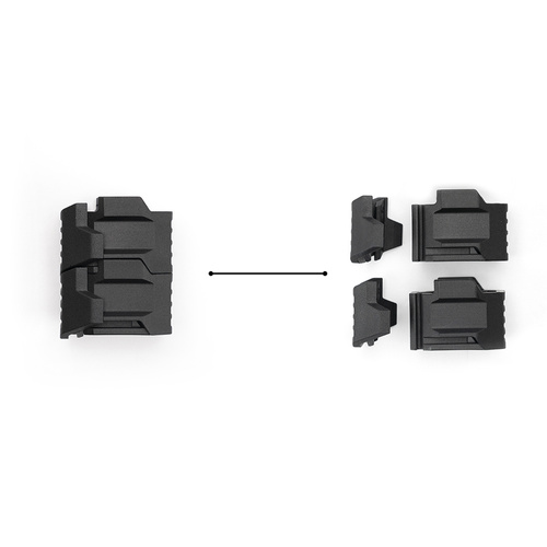 Strike Industries - Strike Stacked Angled Grip Extension Module - 2-pack - Black - SI-AR-CMS-SAF-EXT