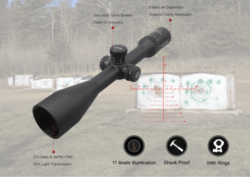 Vector Optics - Puškohled Continental x8 3-24 SFP Zero Stop - 56 mm - černý - SCOL-T50