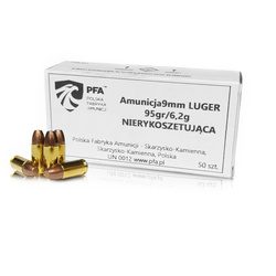 PFA - Pistolové střelivo 9 x 19 Para Frangible 95 gr / 6,2 g - 50 nábojů