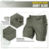 M-Tac - Taktické šortky Aggressor - Polycotton - Rip-Stop - Army Olive - 20018062