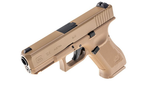 Umarex - Vzduchovka Glock 19X - Kovový závěr - 4,5 mm - Coyote - 5.8368
