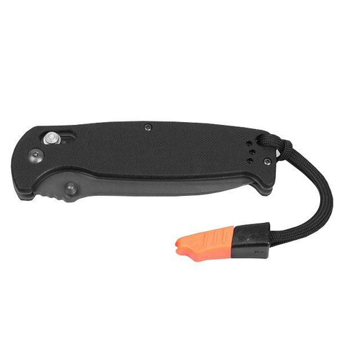 Ganzo - G7413 Zavírací nůž EDC s píšťalkou - G-Lock - černý - G7413-BK-WS