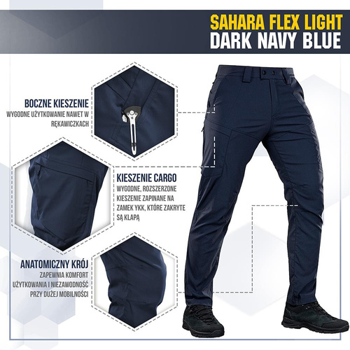 M-Tac - Taktické kalhoty Sahara Flex Lite - Dark Navy Blue - 20064015