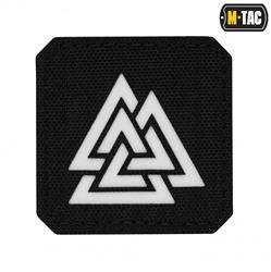 M-Tac - Laserem řezaná čtvercová nášivka Valknut - černá - 51162299.