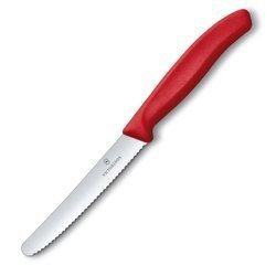 Victorinox - Kuchyňský nůž Swiss Classic - vroubkovaný - červený - 6.7831