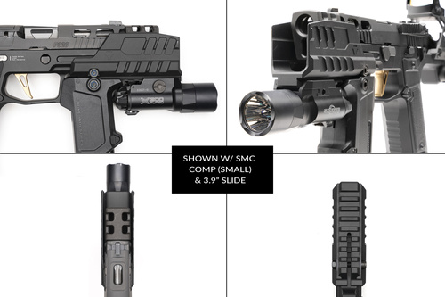 Strike Industries - Štít proti výbuchu Hyper pro pistole SMC Alfa/Bravo - Černý - SI-SMC-BS-S