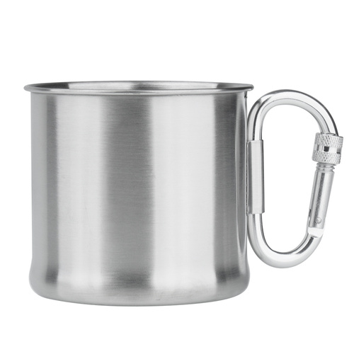 Mil-Tec - cestovní hrnek s karabinou - 500 ml - ocel - 14607900