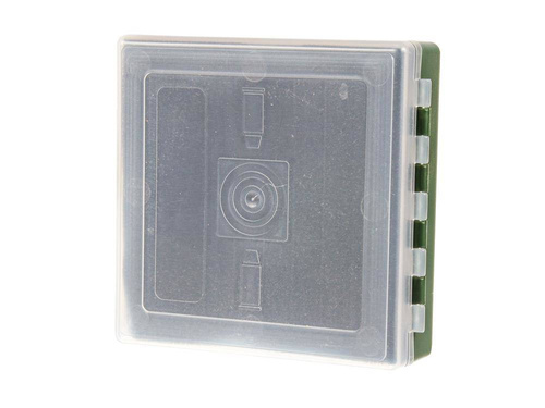 Megaline - přepravní box - 11x11x3,5 cm - zelený-průhledný - 607/0002GT