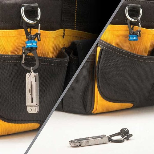 Nite Ize - SlideLock® 360° magnetická karabina s dvojitým zámkem - modrá - MSBL-03-R7