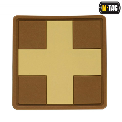 M-Tac - Medic Cross Square 3D PVC nášivka - Coyote - 51124005