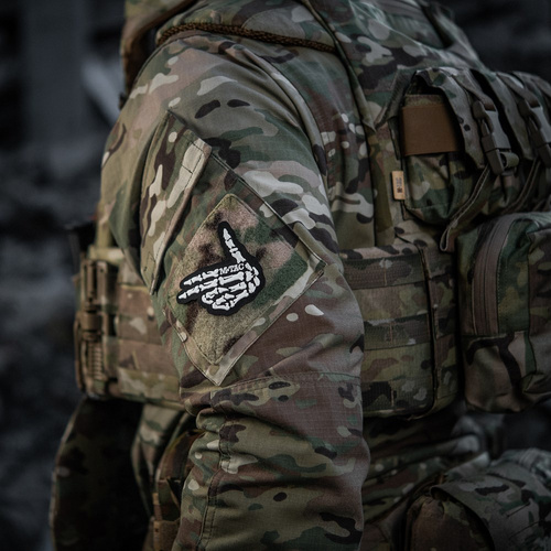 M-Tac - Nášivka s motivem kostlivce - výšivka - 500D Cordura - černá - 51375002
