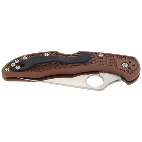 Spyderco - Nůž Delica® 4 FRN Flat Ground Brown - C11FPBN
