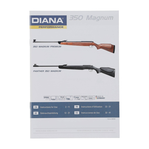 Diana - Vzduchová pistole Panther 350 Magnum - T06 - Syntetika - 4,5 mm - Černá - 3520635