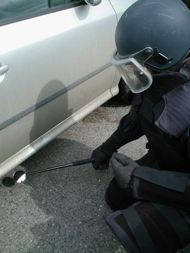ESP - Taktické zrcátko pro teleskopický obušek, s pouzdrem - 71 mm - M-2 HOLDER