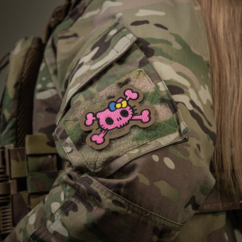 M-Tac - Kitty Pink Patch - výšivka - žlutá a modrá mašle - Coyote - 51393005