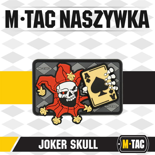 M-Tac - Nášivka - Joker Skull 3D PVC - černá - 51120000