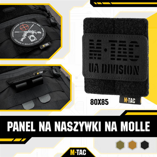 M-Tac - Molle panel na nášivky - 80 mm x 85 mm - černý - 10123002