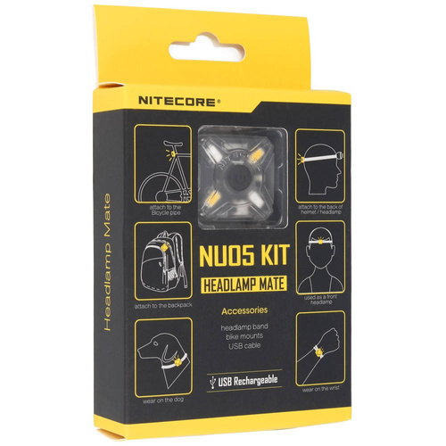 Nitecore - Signální svítilna NU05 - 35 lm - Bílá/červená LED - NU05 KIT