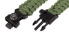 101 Inc. - Náramek pro přežití s křemenem, píšťalkou a kompasem - 8" - OD Green - JYFPB04-ODG