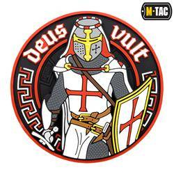 M-Tac - Nášivka Deus Vult - 3D PVC - bílá/červená - 51116000