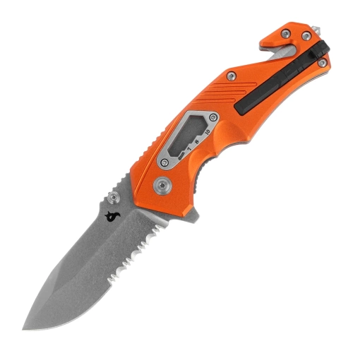BlackFox - Zavírací záchranářský nůž Demand - Ocel D2 - Oranžová - BF-784-OR