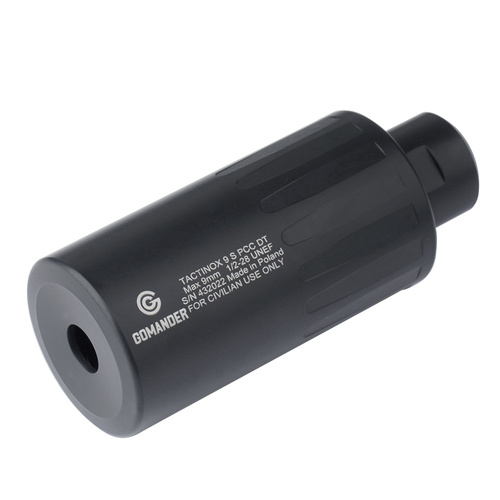 Gomander - Tactinox 9 S PCC DT Silencer - Cal. 9 mm - 1/2 x 28 UNEF - černý - TB0.9122 1/2x28UNEF-BK
