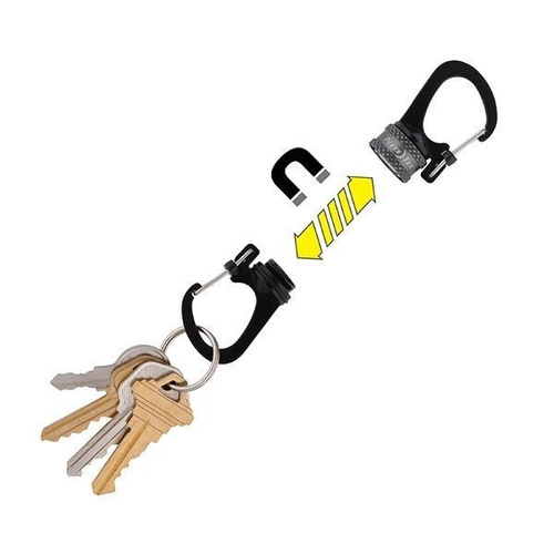 Nite Ize - SlideLock® 360° magnetická karabina s dvojitým zámkem - modrá - MSBL-03-R7