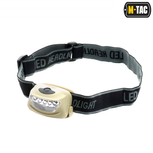 M-Tac - Čelová svítilna LED 4+1 - 18 lm - AAA - Khaki - MTC-HL-022-KH
