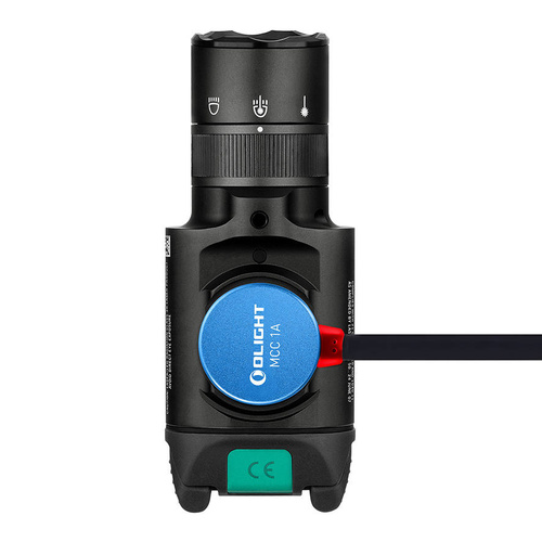 Olight - taktická LED svítilna s laserovým zaměřovačem BALDR Pro R - 1350 lumenů - zelený laser - černá barva
