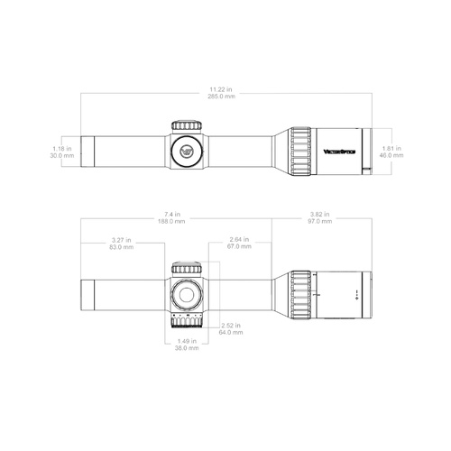 Vector Optics - LPVO Scope Continental x8 1-8x24 SFP ED - G4 - Černá - SCOC-37