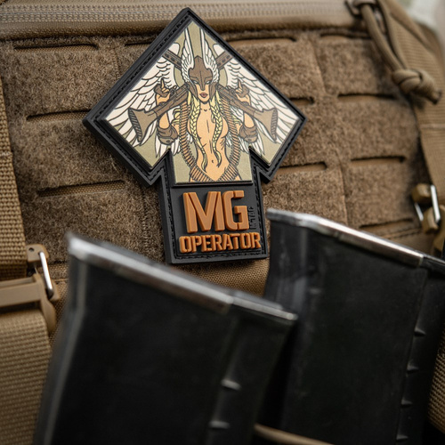 M-Tac - nášivka MG Operator - PVC - s potiskem - hnědá - 51348108