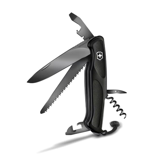 Victorinox - Multifunkční kapesní nůž Ranger 55 - 10 funkcí - Onyx Black - 0.9563.C31P