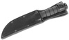 Ka-Bar 1255 - Krátký vojenský nůž Tanto - Black - Combo - Kožené pouzdro