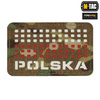 M-Tac - nášivka s vlajkou a nápisem Polsko - laserem řezaná - pixely - červená / MultiCam / bílá - 51007108
