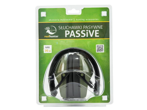 RealHunter - Pasivní chrániče sluchu - 20 NRR - olivové - 258-015