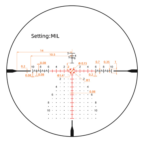 Vector Optics - Dalekohled Continental x6 2-12x44 FFP - VET-CTR 2 - Černá - SCFF-67