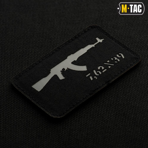 M-Tac - Laserem řezaná nášivka AKM 7.62x39 - černá/šedá - 51110211