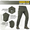 M-Tac - Taktické kalhoty Sahara Flex Lite - Army Olive - 20064062