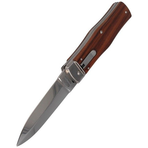 Mikov - Automatický pružinový nůž Predator Wood s pilkou - 241-ND-2/KP