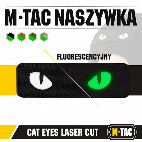 M-Tac - Morální nášivka - kočičí oči - laserem řezaná - černá - 51009299