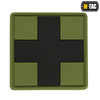 M-Tac - Medic Cross Square 3D PVC nášivka - černá/olivová - 51124102