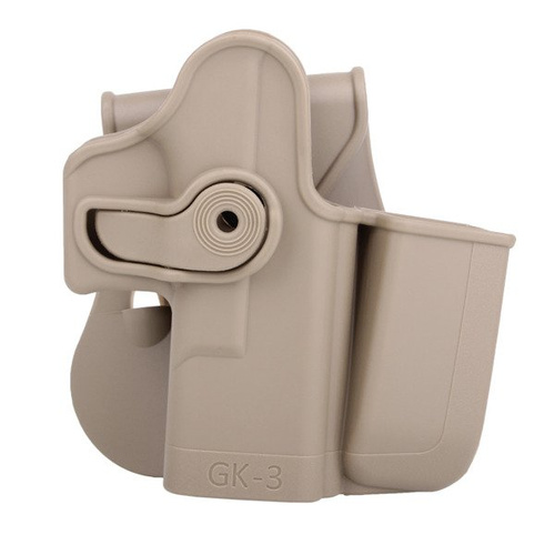 IMI Defense - Roto Paddle Holster Level 2 s pouzdrem na zásobníky - Glock 17/19/22/23/31/32/36 - Desert Tan - IMI-Z1023