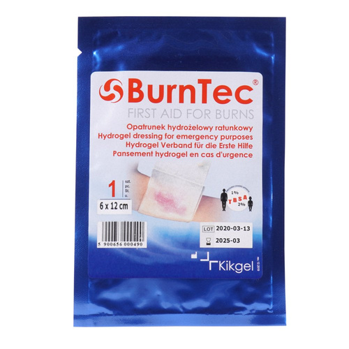KIKGEL - Sterilní chladivý gelový obvaz na popáleniny BurnTec - 6 x 12 cm - NN-MKI-K06B-001