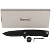 LionSteel - Zavírací nůž s hliníkovou černou / černou čepelí - ROK A BB