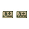 Helikon - PVC nášivka - Krevní skupina - A+ POS - Khaki - 2 ks