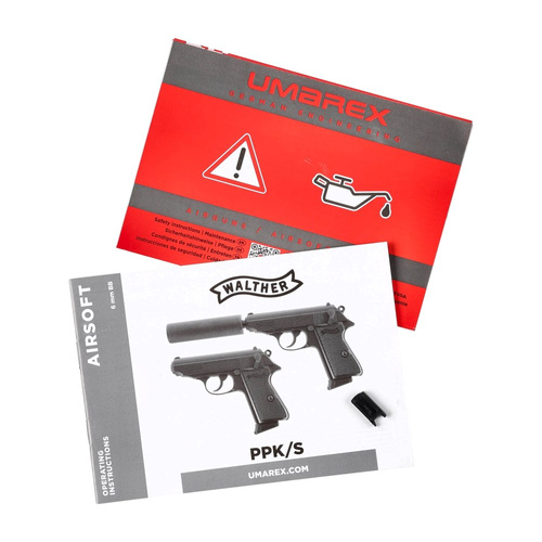 Umarex - Replika pistole ASG Walther PPK/S - zelený plyn - černá - 2.6557