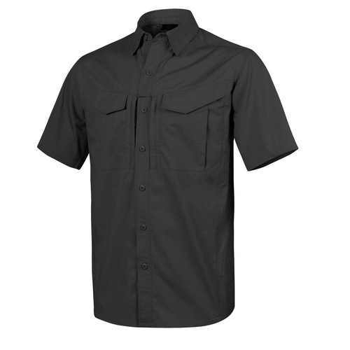 Helikon - Košile Defender Mk2 - krátký rukáv - PolyCo Ripstop - Černá - KO-DS2-PR-01
