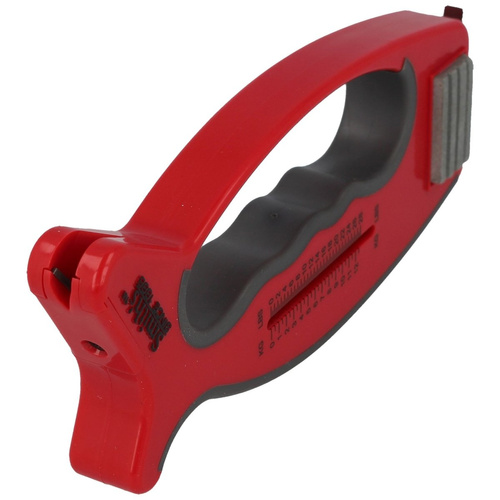 Smith's - Ostřič rybářských nožů 4 v 1 - červený - JIFF-FISH