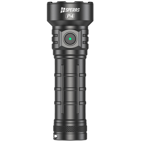 Speras - P4 LED taktická svítilna s baterií 5000 mAh - 4000 lm - černá - SPERAS 4
